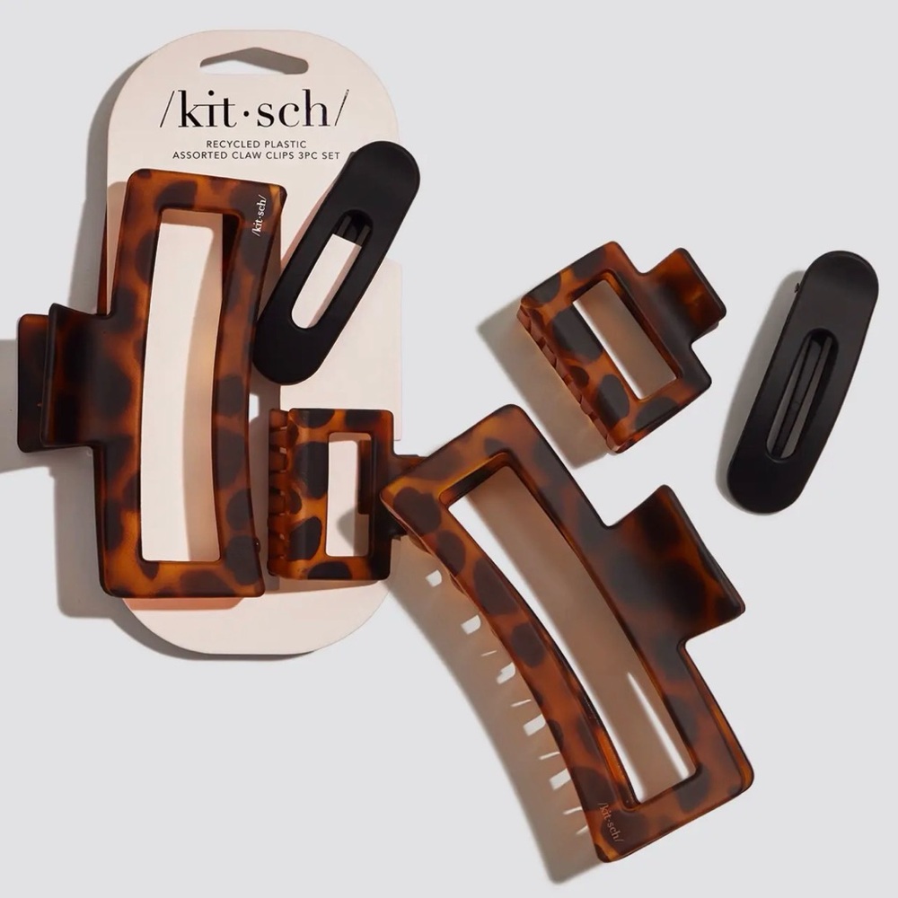KITSCH. Claw clip trio.